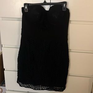 BEBE strapless dress womens